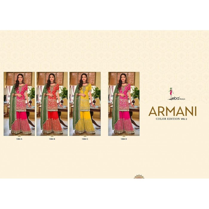 Eba Armani Color Vol 2 Faux Georgette Salwar Suits